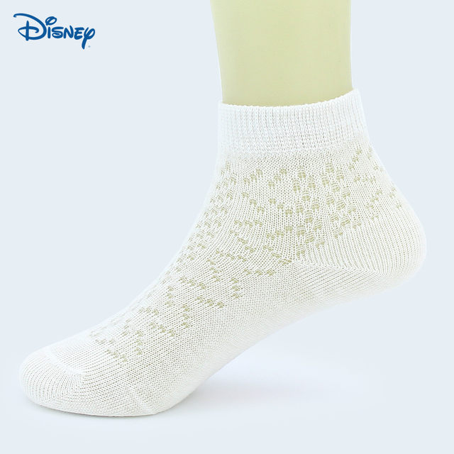 Disney Summer Socks ເດັກຍິງເດັກຊາຍ Socks ເດັກນ້ອຍສີ Solid breathable ຖົງຕີນຝ້າຍບາງໆ mid-Tube Socks underwear ສາມປືນ