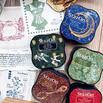 Spot Tsukineko Stazon SZM Moon Cat Oily ink pad Stamp paper leather photo