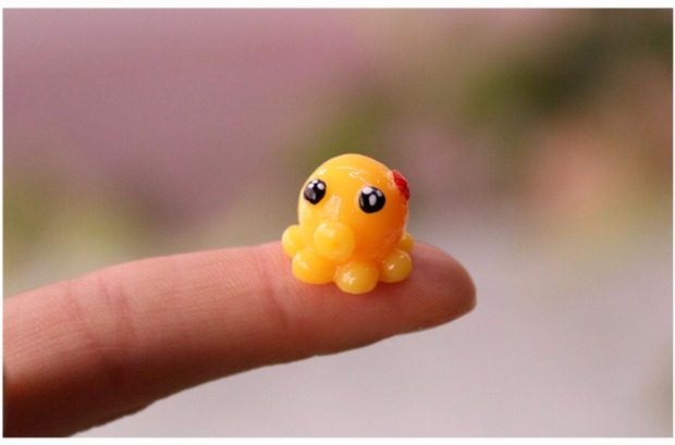 超迷你章鱼摆件微景观多肉盆栽装饰品小章鱼宝宝呆萌diy手工材料_双氙