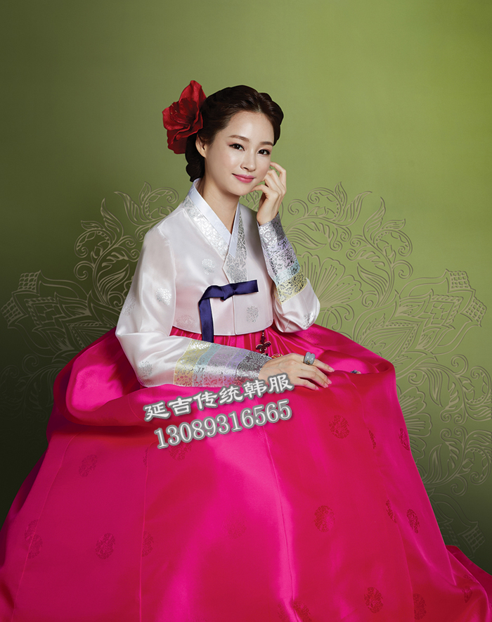 韩国进口面料韩服/结婚传统韩服/新娘韩服/朝鲜族服装 xk1-01-11_7折