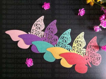 New butterfly wish card Blessing card School activity decoration hanging card Message bookmark card 50 sheets
