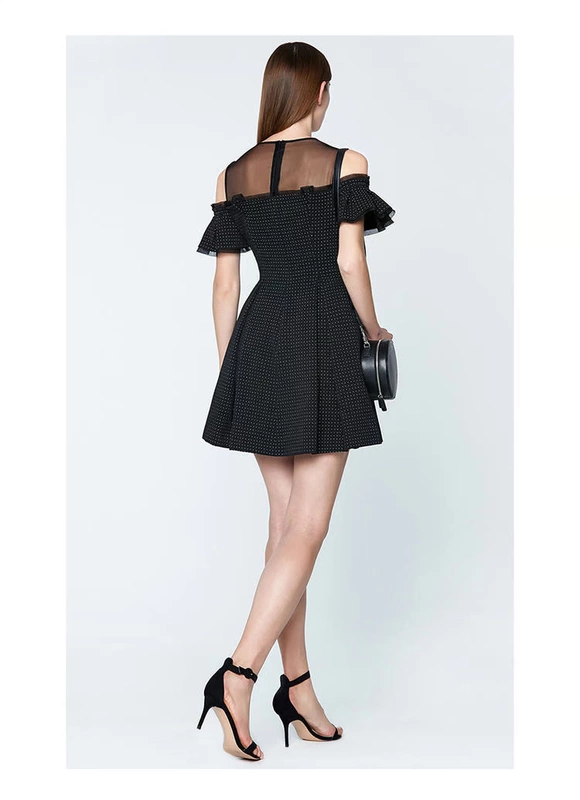 PORTS Ports 2020 New Womens Dotted Jacquard Isabella Classic Dress SN8D038HFO013 - Sản phẩm HOT