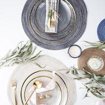 Japanese Ramie mat insulation mat mats hand-woven mat fang tang dian circular coasters