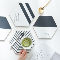 Creative diamond lattice insulation Cork placematters geometric pattern pot mat coaster Nordic cutlery mat plate mat bowl mat