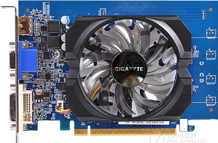 技嘉gigabyte n630-2gi gt630 gt240 430 440 n730 静音 显卡风扇