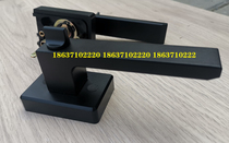 Extremely minimalist lock black sublight narrow side flat open door lock light lavish skin black lock glass aluminum alloy indoor door lock