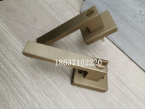 Extremely minimalist lock black sublight narrow side flat open door lock light lavish wire drawing copper lock glass aluminum alloy indoor door lock