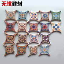65MM corner flower round corner floor tile small flower tile living room tile corner antique brick star flower round corner brick flower piece