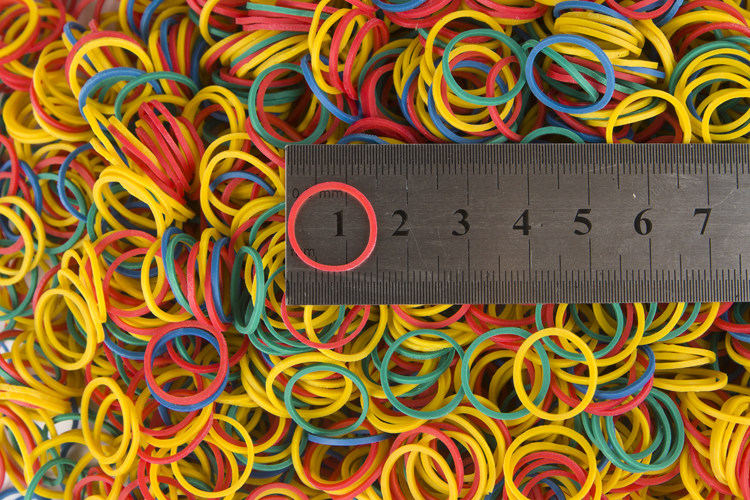 包邮 原装进口 彩色橡皮筋橡皮圈牛皮筋皮筋 直径1.4cm