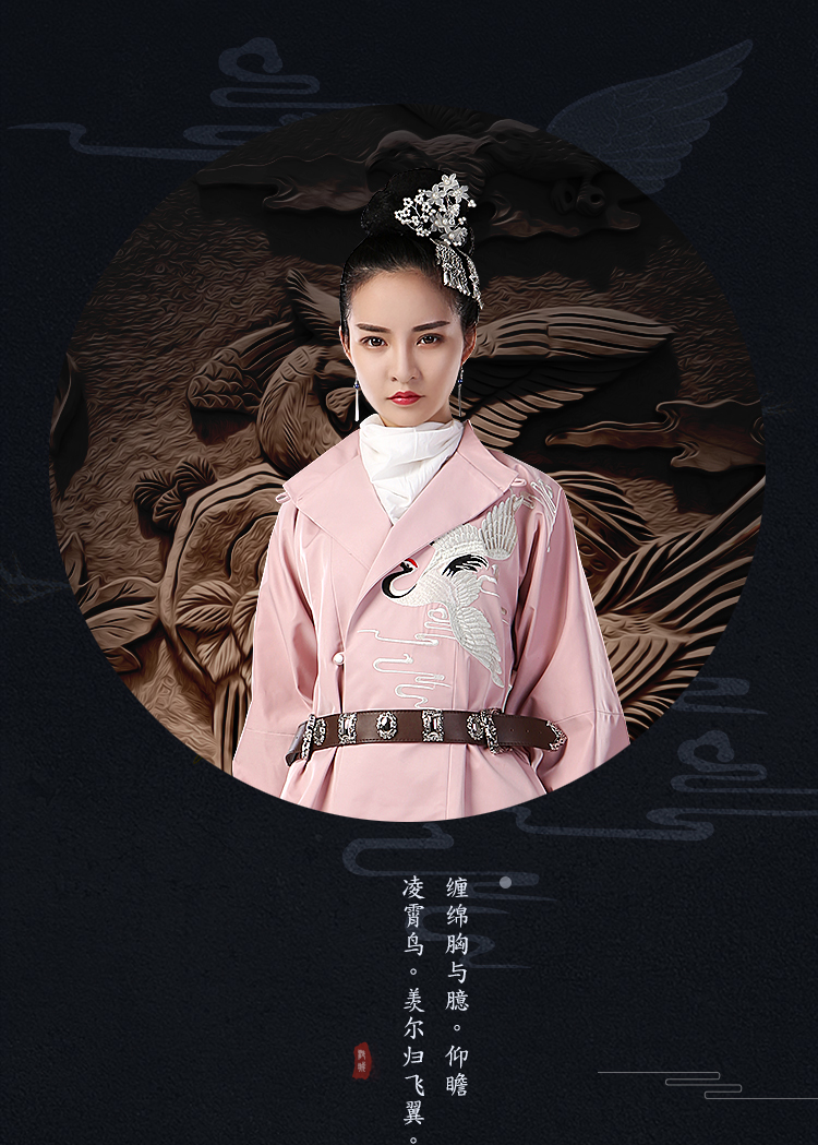 都城南庄传统服饰齐胸襦裙同期非圆领袍汉服唐翻领胡式翻领凌霄子