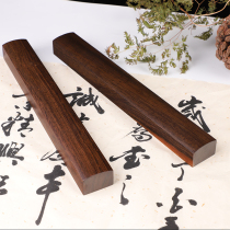 Black Azimuzhen ruler Brush Calligraphy Paperweight Wenfang Four treasures Mahogany press paper press book town gift 30cm plain sandalwood