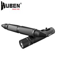 Wuben flashlight TP10 Tactical pen flashlight Tungsten steel head portable pen flashlight USB direct charging tactical pen light