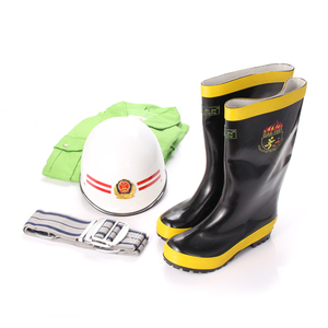 97式绿色消防装备套装 战斗服 消防靴 腰带 头