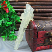 Jade-tap cigarette holder engraving Liaoning Xiu jade men filter cigarette holder jade original stone cigarette holder