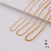 2 4mm Golden bo zhu lian jewelry accessories material yuan zhu lian chain tag chain bead chains anti-Leech