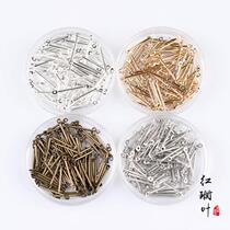 Red Shan Ye diy Jewelry Accessories Double Hole Link Bar Silver Earrings Ear Clip Necklace Handmade Beaded Material