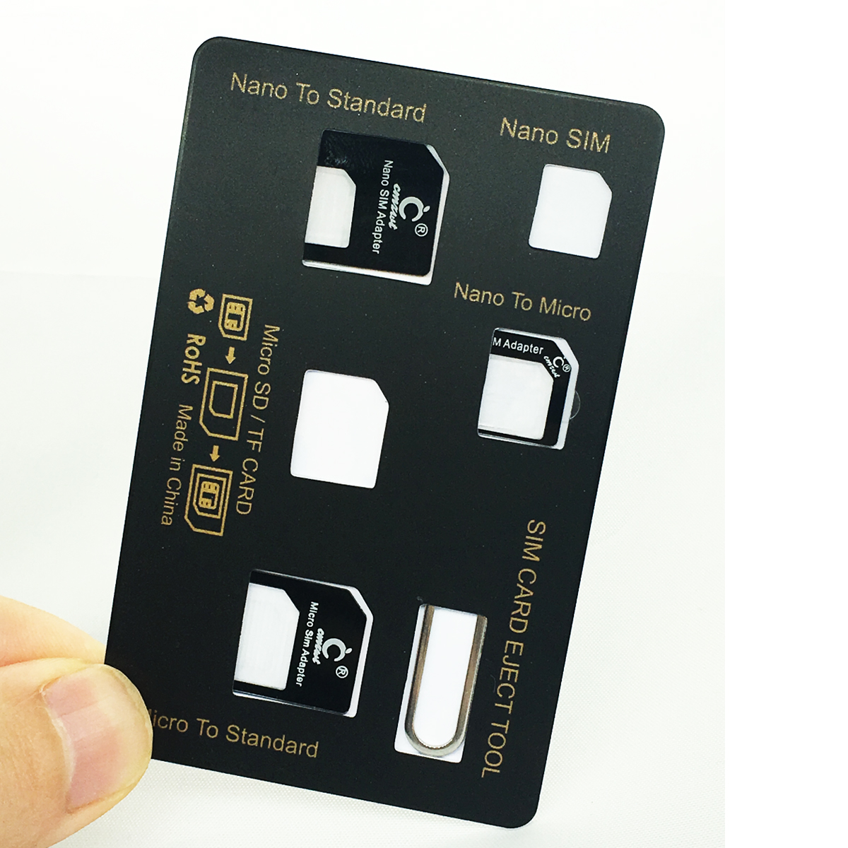 手机电话卡槽卡托苹果小卡转大卡 sim卡 托 套可收纳薄款带取卡针_双