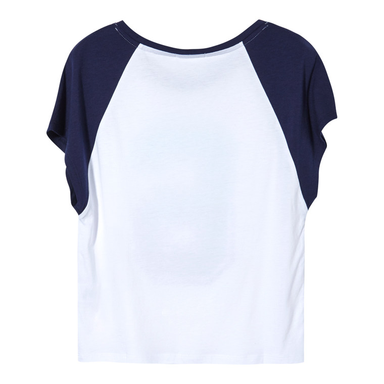 美特斯邦威2015夏新款女撞色袖字母潮休闲短袖T恤吊牌价79元