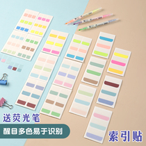 Index sticker label Sticker Convenience Post Elementary School Children Classification Indication Mark Small Poop Sign Sticker transparent Colour Fluorescent Sticker