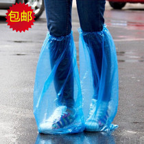 Disposable shoe cover waterproof rainy day thickened long high barrel breeding boot cover Non-slip outdoor drifting wear-resistant plastic foot cover