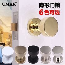 304 stainless steel black invisible door lock concealed door green ancient bronze concealed door lock background wall single-sided lock handle white