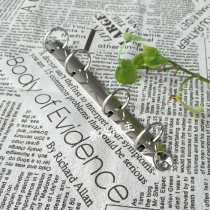 4-hole clip metal ring iron ring binding clip hardware clip stationery iron clip manual diy file clip
