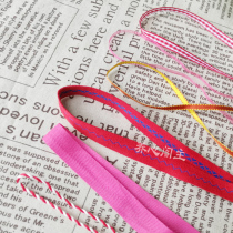 Red ribbon collection transparent thin ribbon double-sided webbing red herringbone ribbon red plaid dashed ribbon