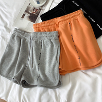  Letter casual shorts womens summer wear Korean version of loose running sports home wide-legged a-word thin hot pants ins tide