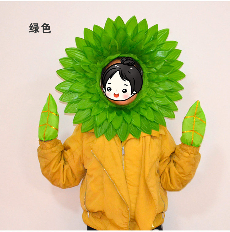 植物大战僵尸向日葵花露脸头套结婚搞笑头饰运动会入场道具太阳花