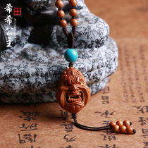 Olive Nuclear Single Evil Monk Pendant Necklace Pendant Nuclear Sculpture for men and women Play big seeds 2 1 monocytowork Sulaborers