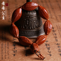 Handmade Olive core Shede hand string Olive Hu core carved Buddha beads bracelet Mens and womens text play play Li Yueqiang lettering