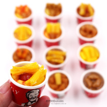 2021 new simulation mini family barrel food model small cloth Tang fruit doll food play furnishings childrens teaching toys