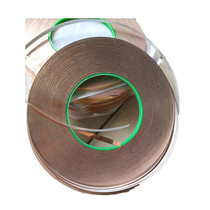 Double guided copper foil adhesive tape environmentally friendly red copper thickness 0-08MM Width by demanding cut length 50 m