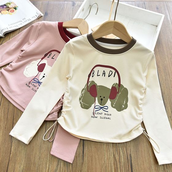 Fashionable and versatile Korean style girl fashionable contrasting short T-shirt medium-large children's elastic cotton base shirt top spring and autumn
Fashionable and versatile Korean style girl fashionable contrasting short T-shirt medium-large children's elastic cotton base shirt top spring and autumn