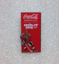 2014 Sochi Winter Olympics badge sponsor Coca-Cola Sports badge Ice Hockey badge