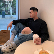 GAHKSTUDIO Korean designer ins spring summer private clothes broken hole jeans song Yaxuan same model