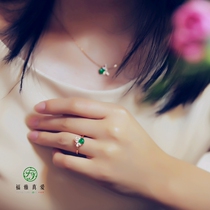 Fuya true love natural Jade a green Little Bee Sweet Jewelry pendant ring pendant sold 20