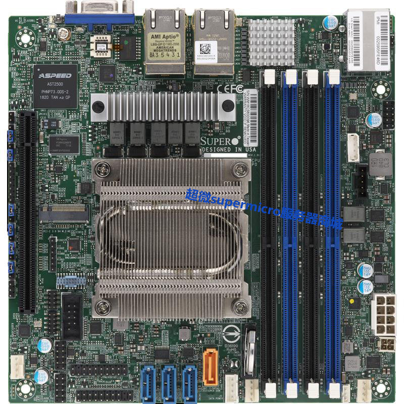 超微M11SDV-8CT-LN4F集成amd epyc 3201 NAS服务器主板ITX 虚拟化