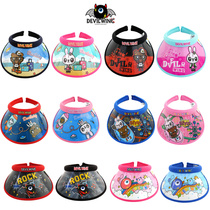 devilwing Korean childrens Hat sun hat empty top hat male and female baby Summer sun protection brim sun hat