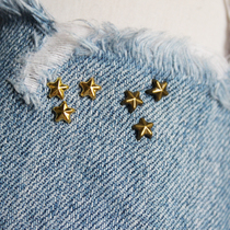 Mini claw nail button five-pointed star square triangle love round bjd doll clothes accessories