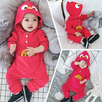 Net red baby spring dress out of one-piece coat Year-old baby crawling suit Newborn tide suit 100-day child hugging suit