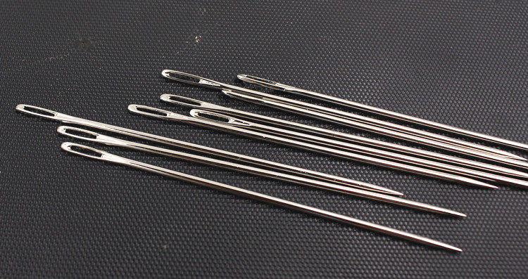 大眼针大粗针长款尖头大孔针封口手缝针皮革针装订凭证缝纫布袋针