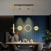 Restaurant light luxury three-headed chandelier Personality golden table lamp New net red creative dining room bar bar chandelier