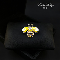 Cute cartoon yellow bee brooch suit jacket clothes decoration corsage wild pin temperament accessories 3186