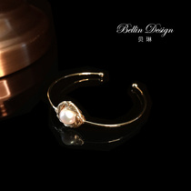 Baroque niche design pearl open bracelet womens hand jewelry net red Korean version of simple personality jewelry 3015