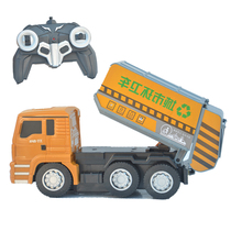 Remote control large sanitation worker lifting engineering car Sanitation car garbage truck Fall-resistant cleaning cleaning boy childrens toys