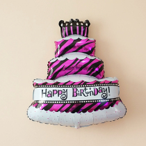 New Birthday Cake Aluminum Foil Balloon Birthday Candle 3 Floors Cake Balloon Birthday Party Decorated Balloon
