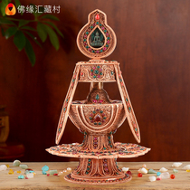 Long-life gem bottle Nepal hand-pinched copper can fit the front desktop of the Buddha Buddha Buddha furnishing parts