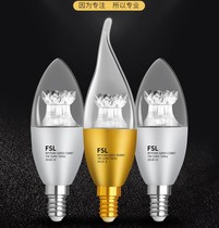 Foshan Lighting led candle bulb Crystal tip bubble e14 small screw ball energy saving chandelier pull tail bubble 5W light