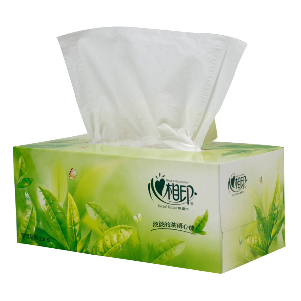 心相印抽纸 茶语系列盒装面巾纸巾 双层纸抽200抽3